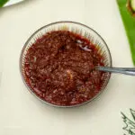sambal tumis in a glass bowl