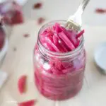 jar of pickled red onions