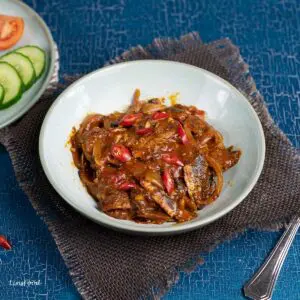 sambal sardin, spicy sardine in a bowl