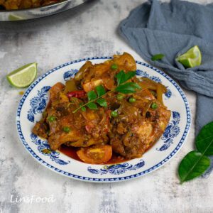 plate of spicy chicken
